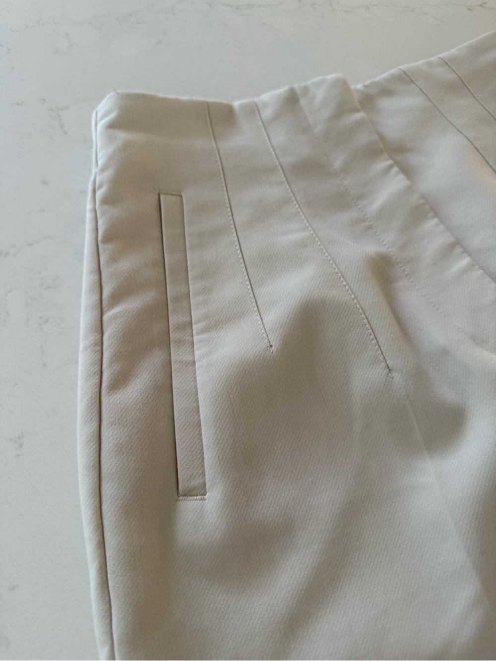 Zara Womens Cream High-Waist Tailored Trousers - Picture 5 of 5